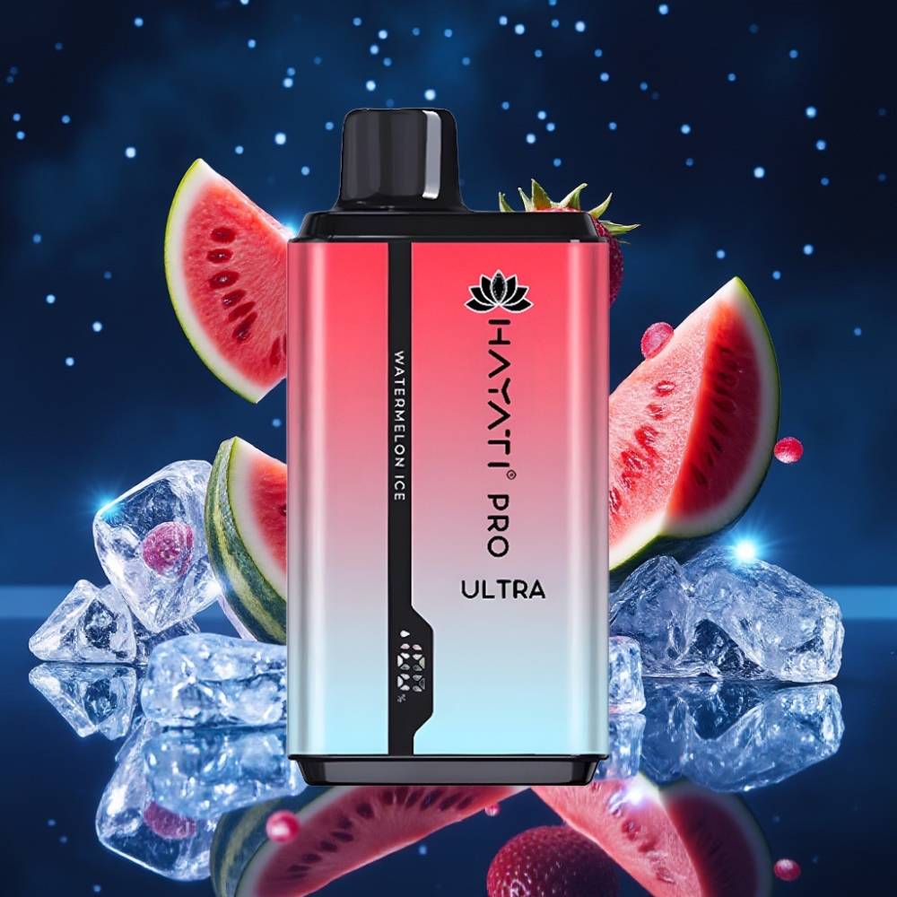 Hayati Pro Ultra 15000 Puhangut Disposabel Vape 2×12ml Vesimelonijää 2% Nikotiini 49 Maitset