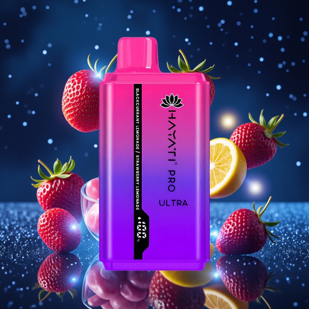 Hayati Pro Ultra 15000 Süüdepiirkonda (2×12ml vedelik, 2% nikotiini) Mustsõstra Sidrunimahl Maasika Sidrunimahl