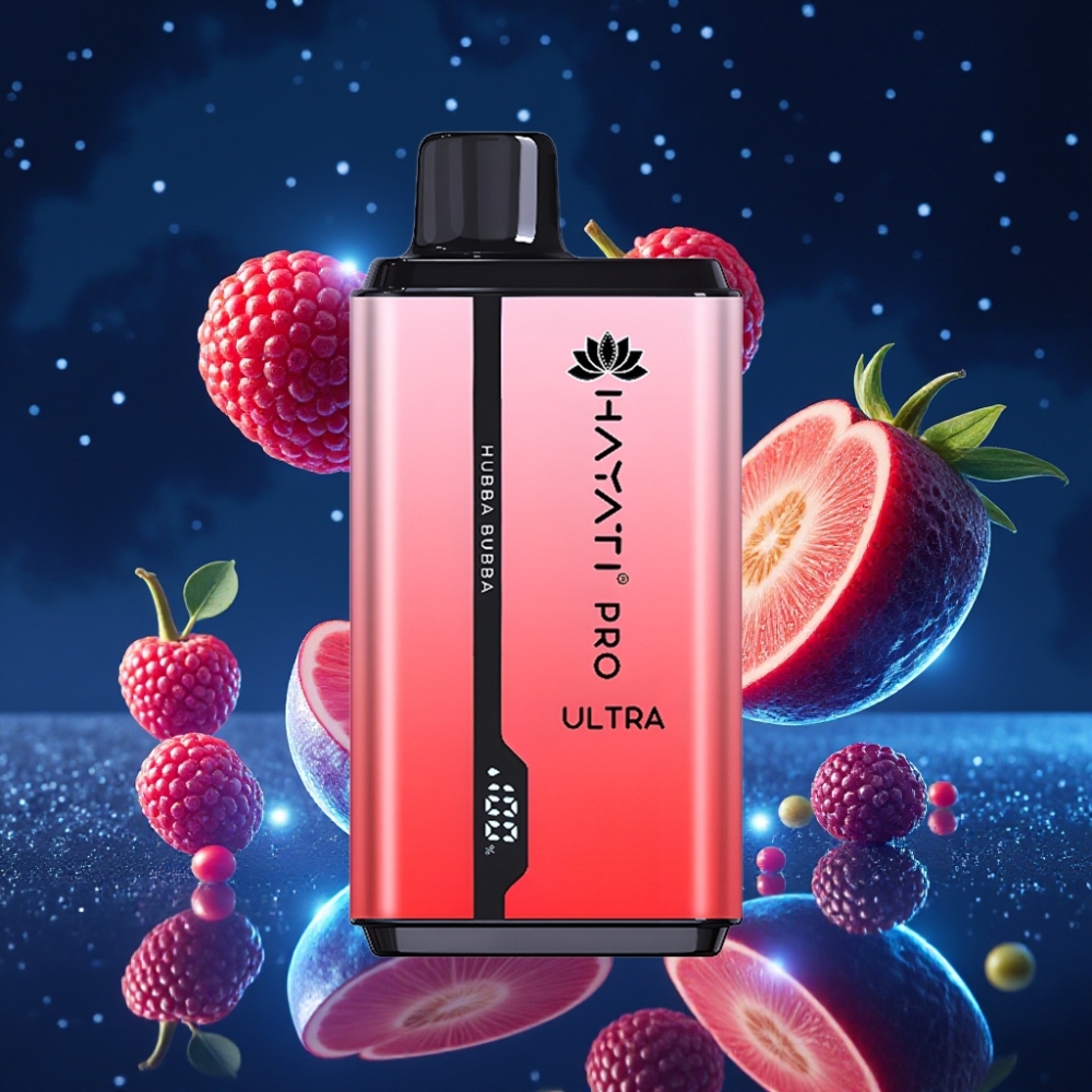 Hayati Pro Ultra 15000 Söömu (2×12ml, 850mAh, 2% nikotiini, 49 maitset) Hubba Bubba