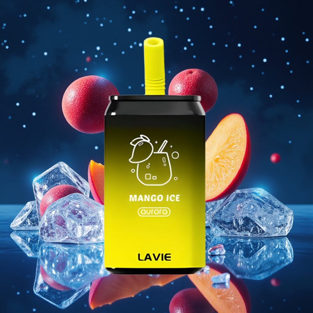 LAVIE Aurora 11000 Puffs Disposabe Vape Mango Ice – 22ML mahuti, 650mAh aku, Type-C laadimine