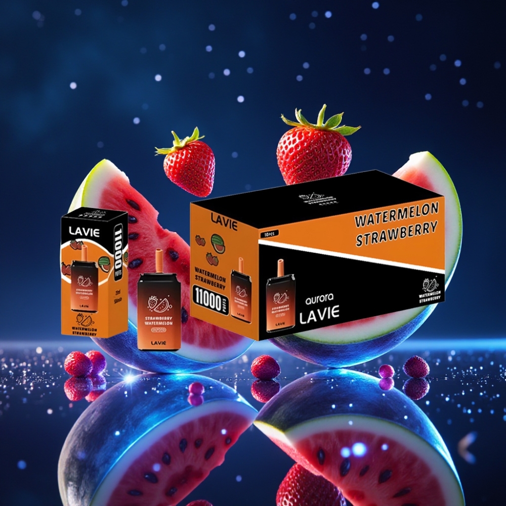LAVIE Aurora 11000 Puffs Disposabelne Vape Maasikameelon 0%/2%/5% Nikotiin, 22ML, 650mAh Type-C