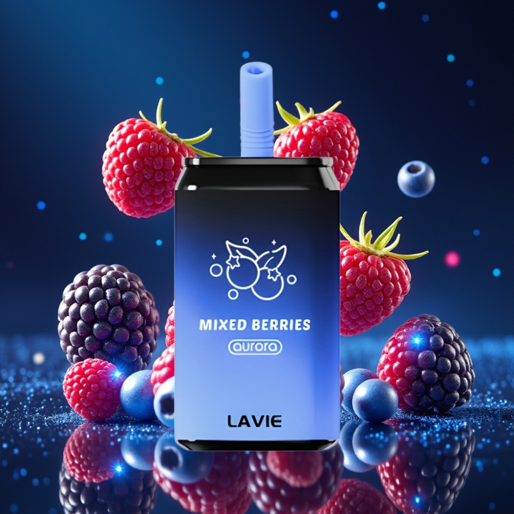 LAVIE Aurora 11000 Puffs Segatud Marjad Ühekordne Vape - 22ML, 650mAh, Type-C Laadimine, Nikotiin: 0%/2%/5%