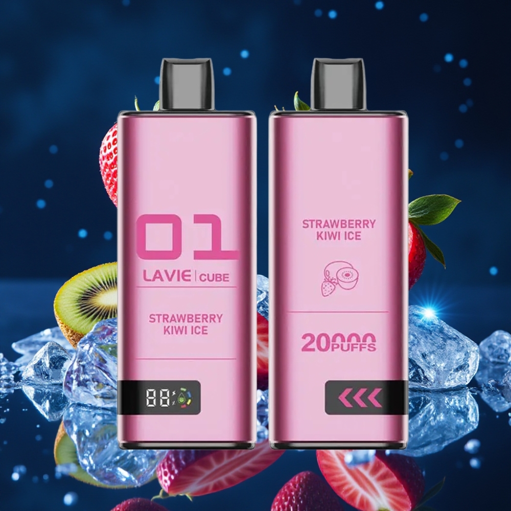 Lavie Cube 20000 Puffs Ühekordne Vape Maasika-Kiivi Jää 28ML 600mAh Type-C