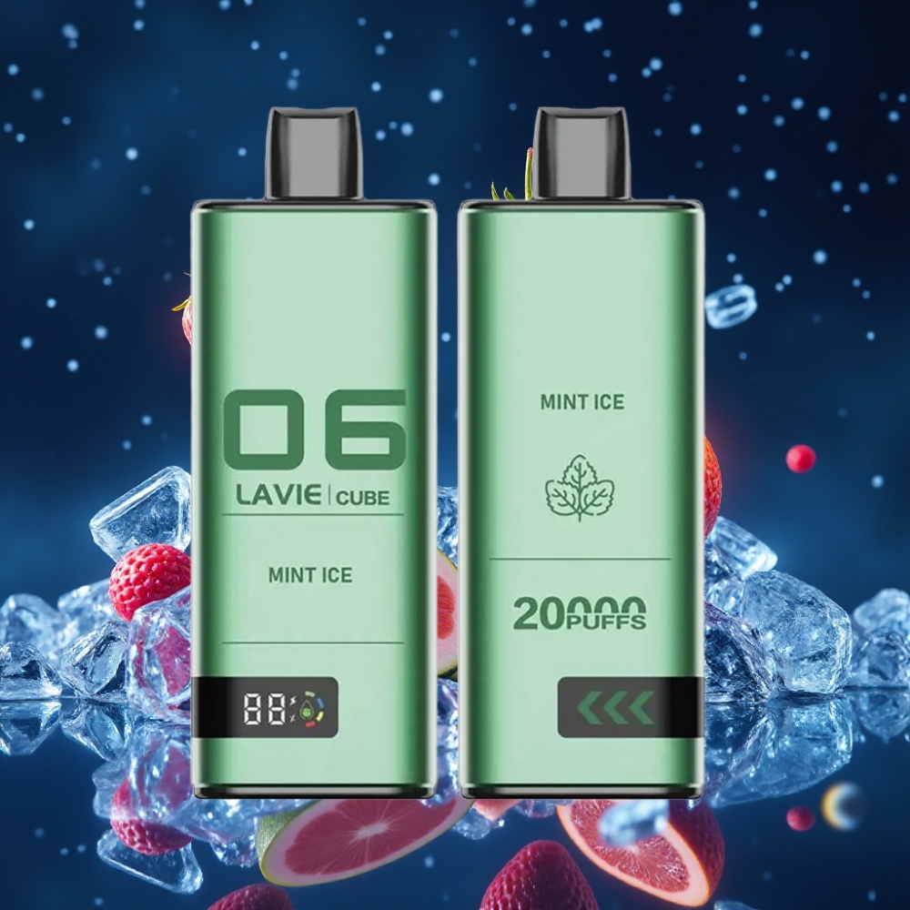 Lavie Cube 20000 Puffs Ühekordne Vape Mint Ice 28ml 600mAh Type-C