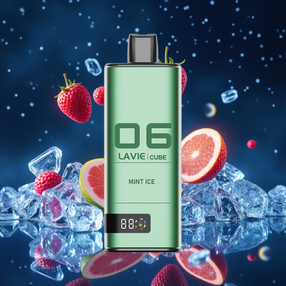 Lavie Cube 20000 Puffs Ühekordne Vape Mint Ice 28ml 600mAh Type-C