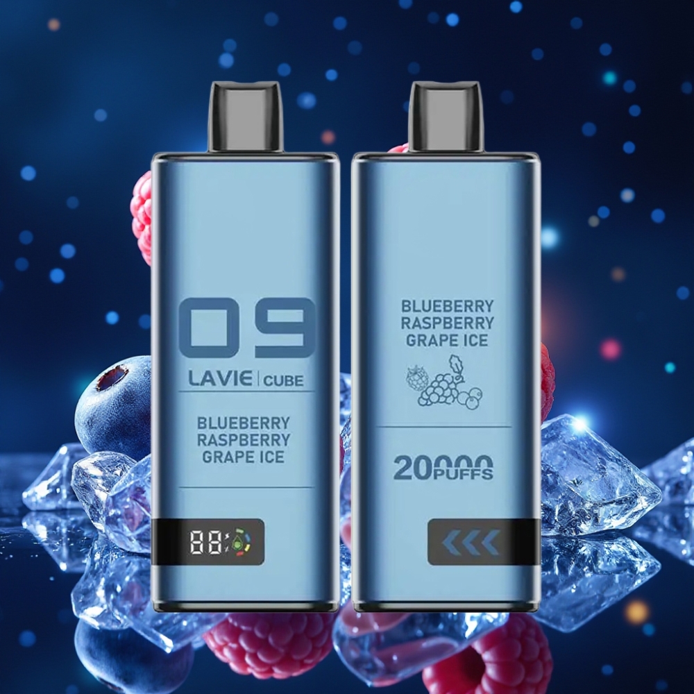 Lavie Cube 20000 Puffs Ühekordne Vape Mustikas Vaarikas Viinamari Jää