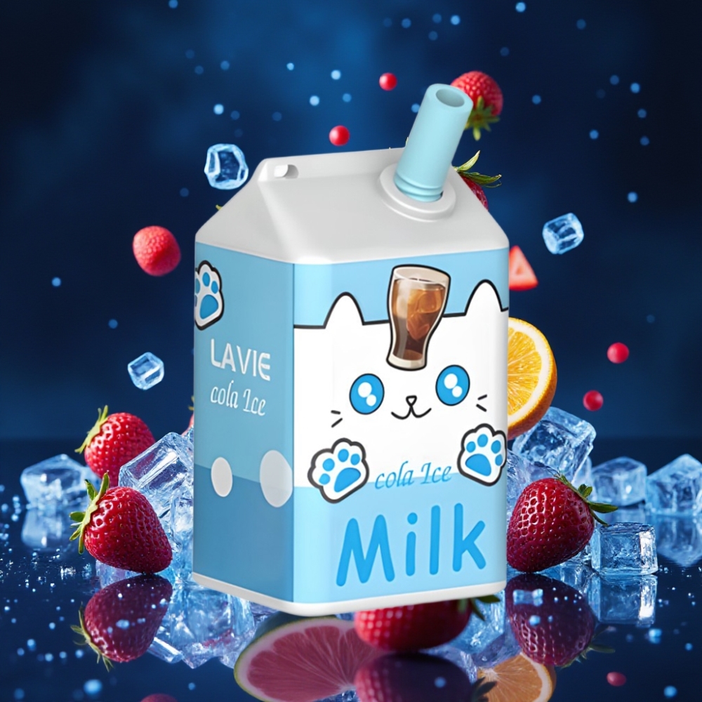 LAVIE Milk 7000 Puffs Ühekordne Vape Cola Ice – 16ML, 600mAh, 0%/2%/5% Nikotiini, Type-C Laadimine