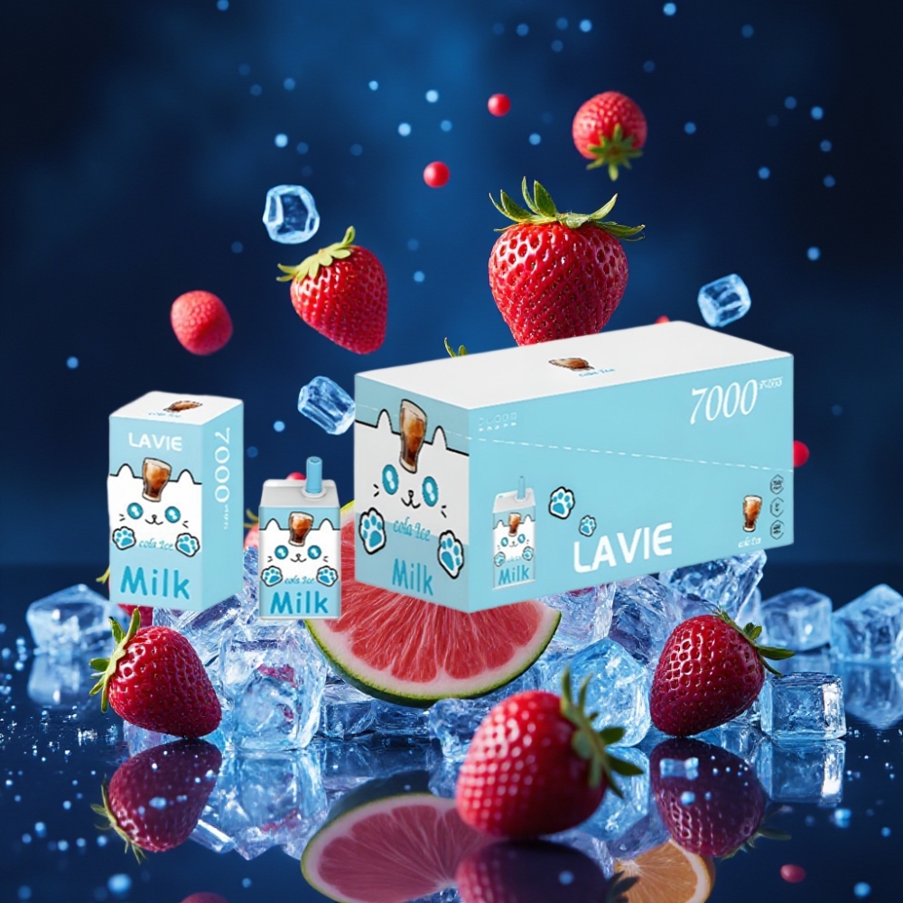 LAVIE Milk 7000 Puffs Ühekordne Vape Cola Ice – 16ML, 600mAh, 0%/2%/5% Nikotiini, Type-C Laadimine
