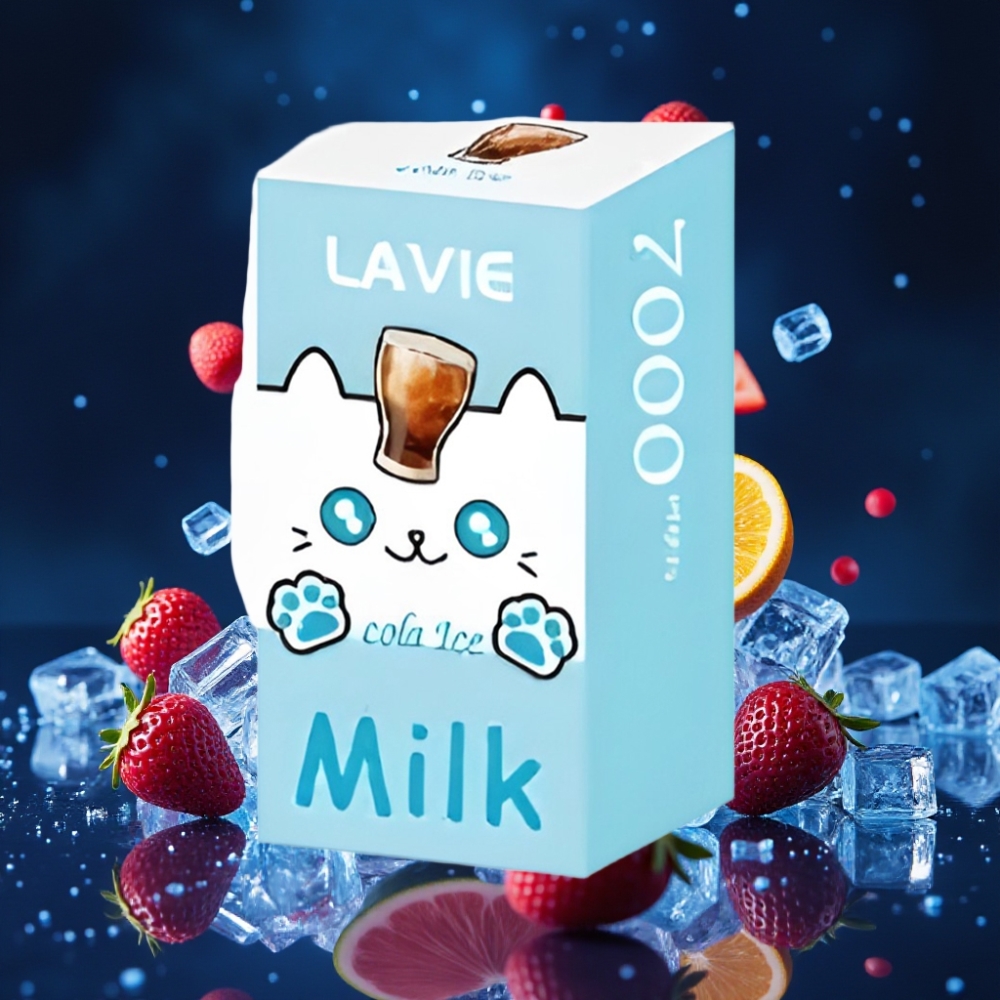 LAVIE Milk 7000 Puffs Ühekordne Vape Cola Ice – 16ML, 600mAh, 0%/2%/5% Nikotiini, Type-C Laadimine