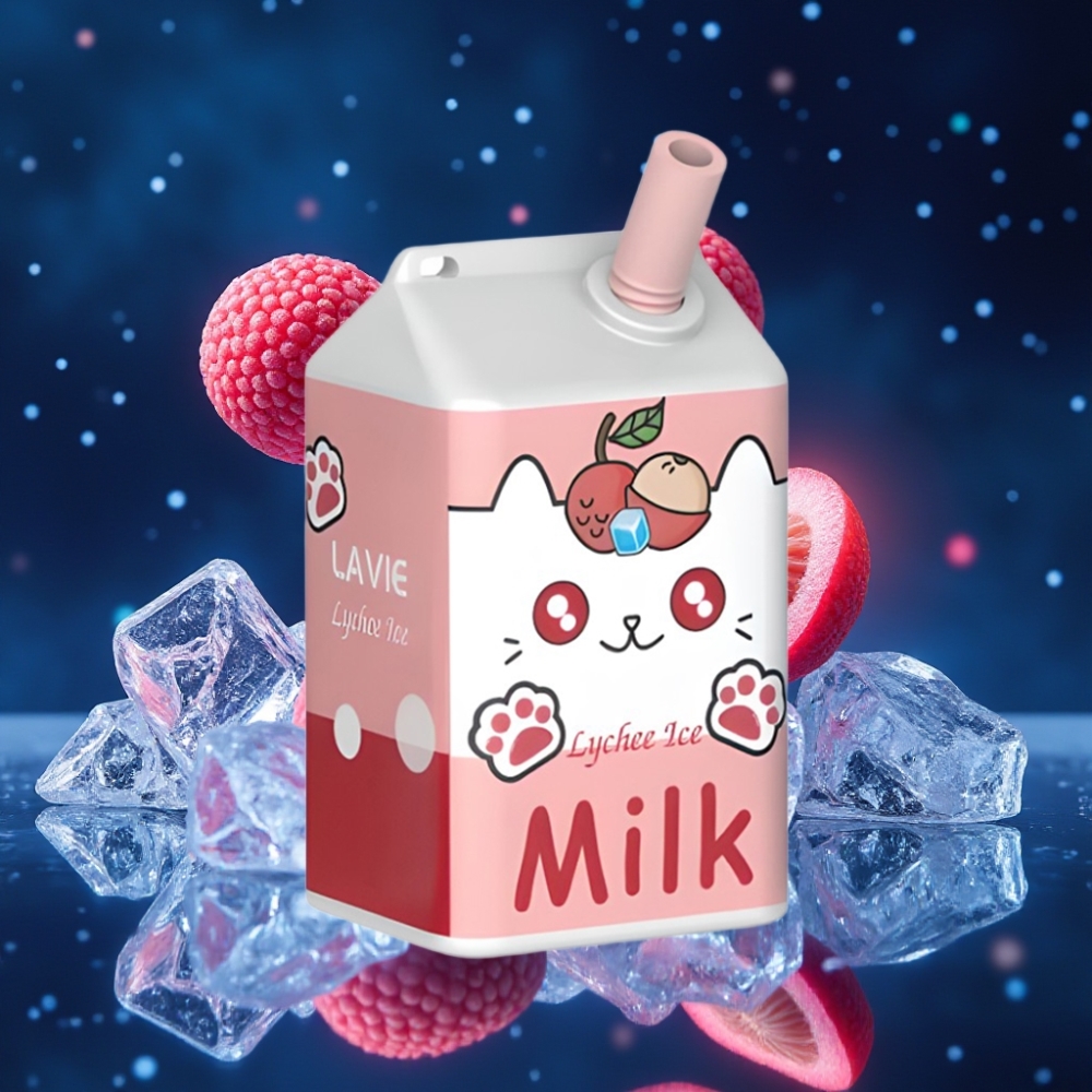 LAVIE Milk 7000 Puffs Ühekordne Vape Leedimäärik-Jää 0%/2%/5%, 16ML, 600mAh, Type-C Laadimine
