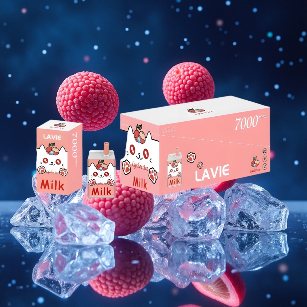 LAVIE Milk 7000 Puffs Ühekordne Vape Leedimäärik-Jää 0%/2%/5%, 16ML, 600mAh, Type-C Laadimine