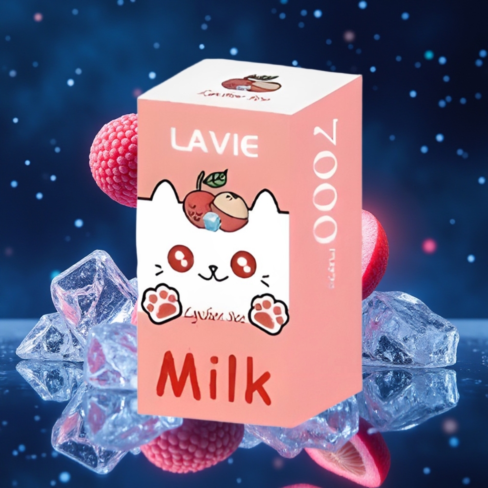 LAVIE Milk 7000 Puffs Ühekordne Vape Leedimäärik-Jää 0%/2%/5%, 16ML, 600mAh, Type-C Laadimine