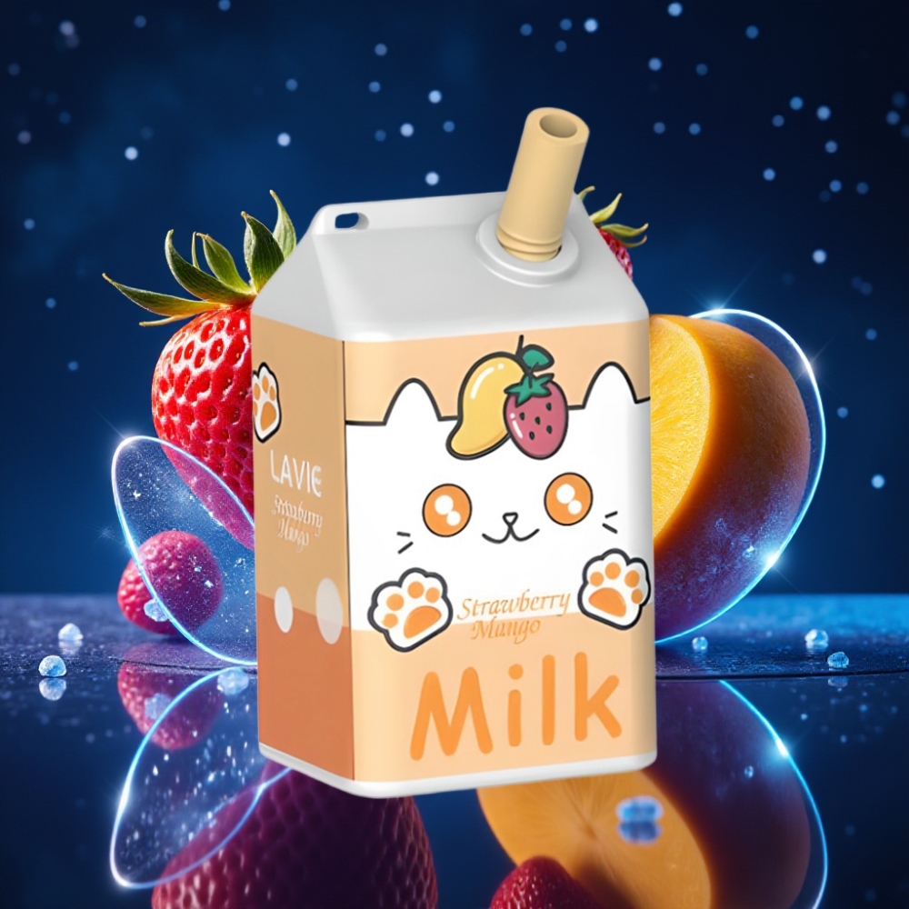 LAVIE Milk 7000 Puffs Ühekordne Vape Maasika-Mango | 16ML | 600mAh | 0%, 2%, 5% Nikotiin