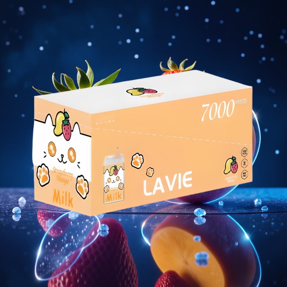 LAVIE Milk 7000 Puffs Ühekordne Vape Maasika-Mango | 16ML | 600mAh | 0%, 2%, 5% Nikotiin