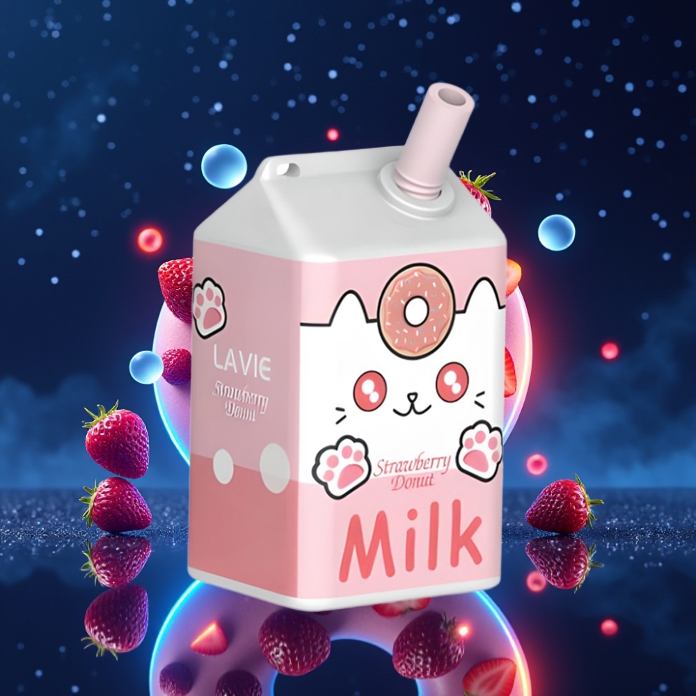 LAVIE Milk 7000 Puffs Ühekordne Vape Maasikapirukas 16ML, 600mAh, Type-C Laadimine