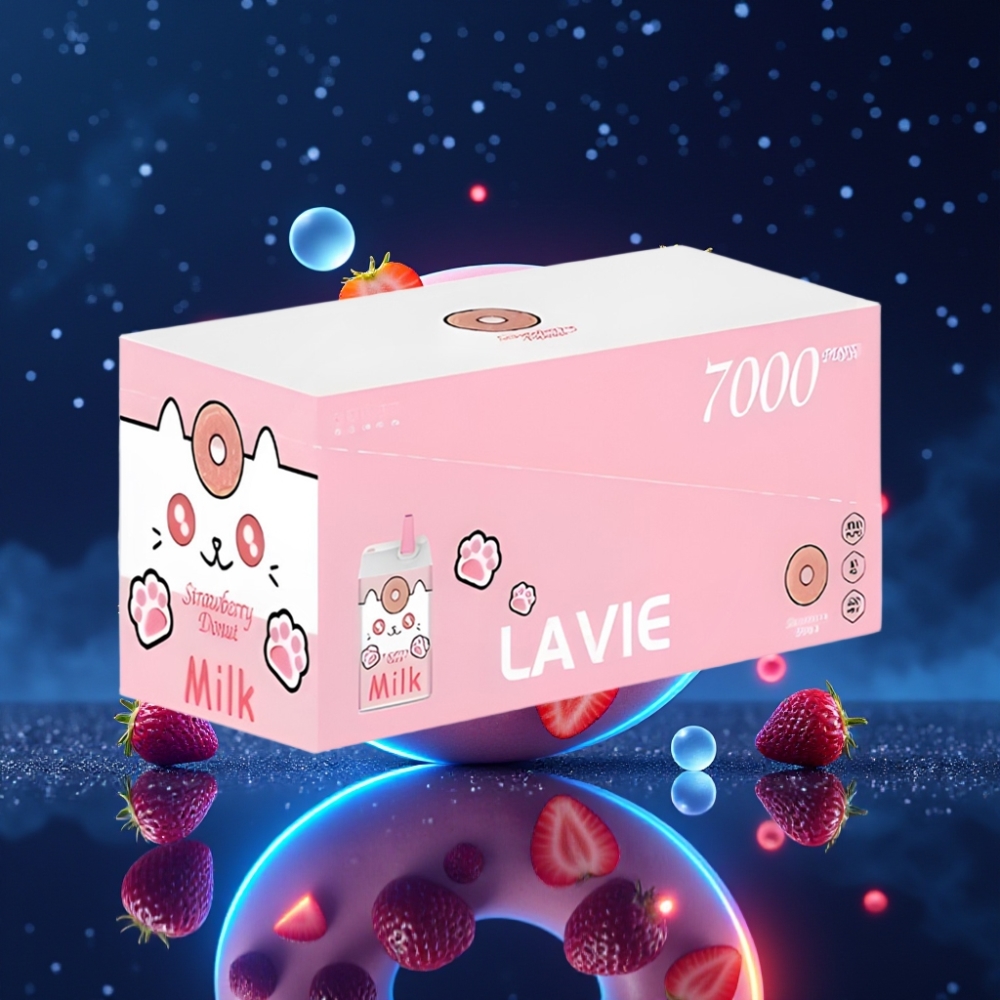 LAVIE Milk 7000 Puffs Ühekordne Vape Maasikapirukas 16ML, 600mAh, Type-C Laadimine
