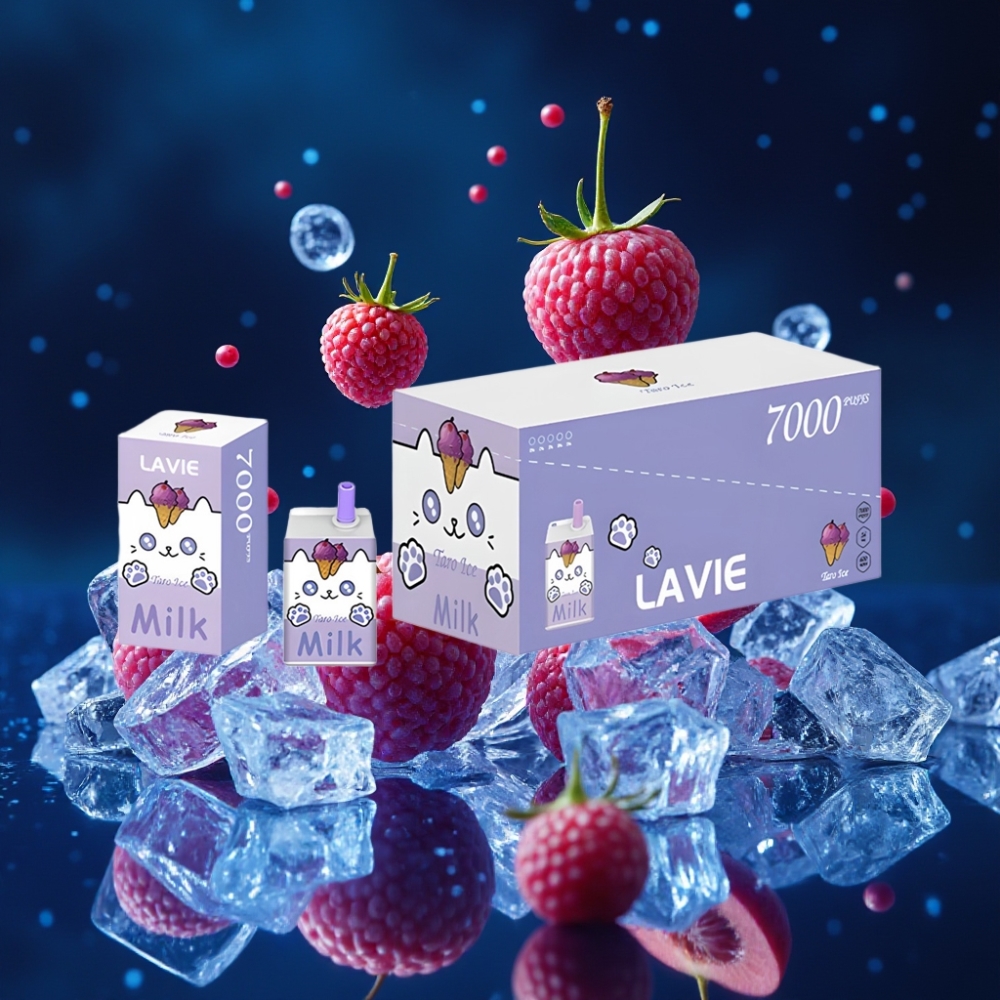 LAVIE Milk 7000 Puffs Ühekordne Vape Viinamarja Jää 0%, 2%, 5% Nikotiini, 16ML Vedelik, 600mAh Akuga, Type-C Laadimisega