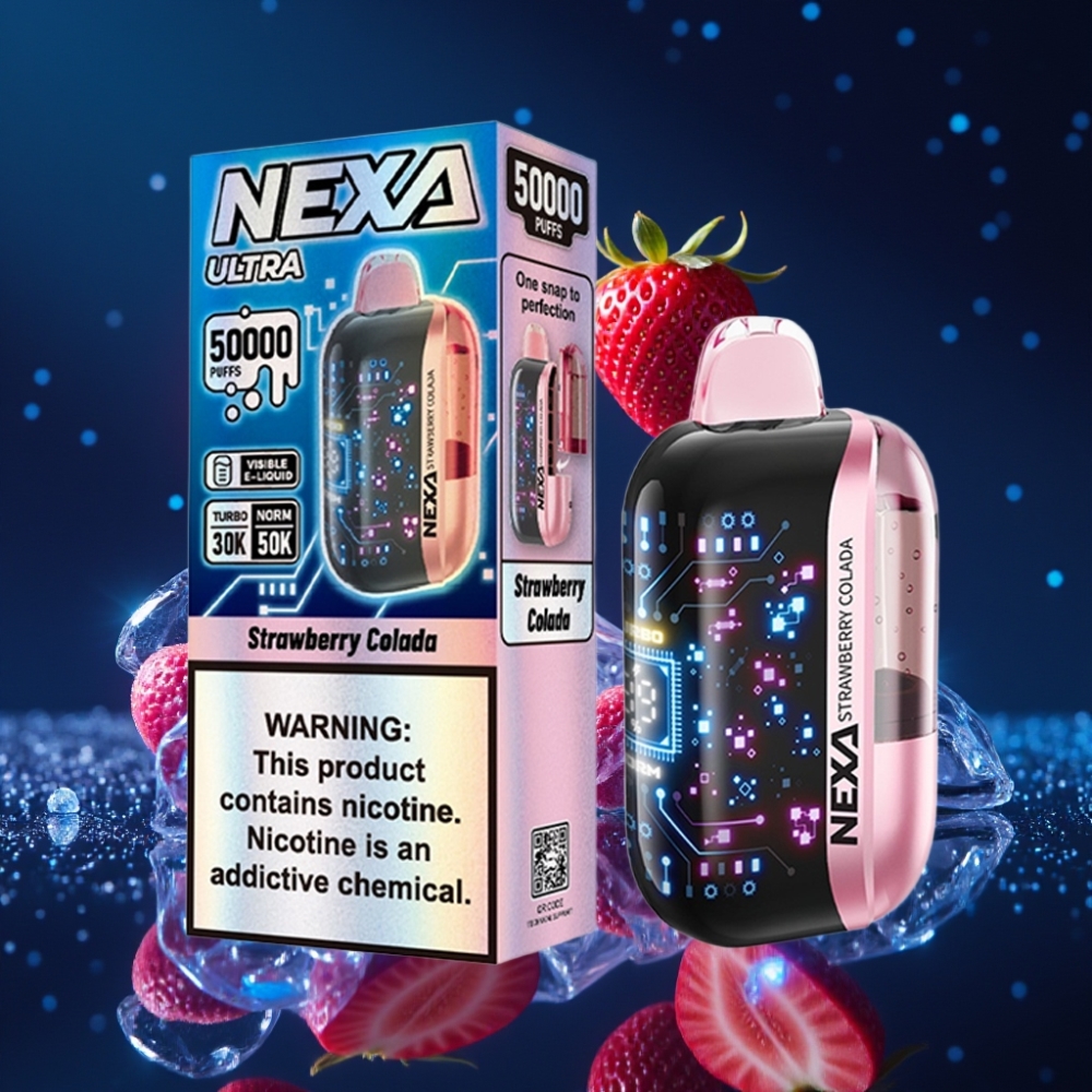 NEXA Ultra 50K 20ml 5% Maitse Maasikas-Kookos Ühekordne Vape 800mah 3d Kumer Ekraan