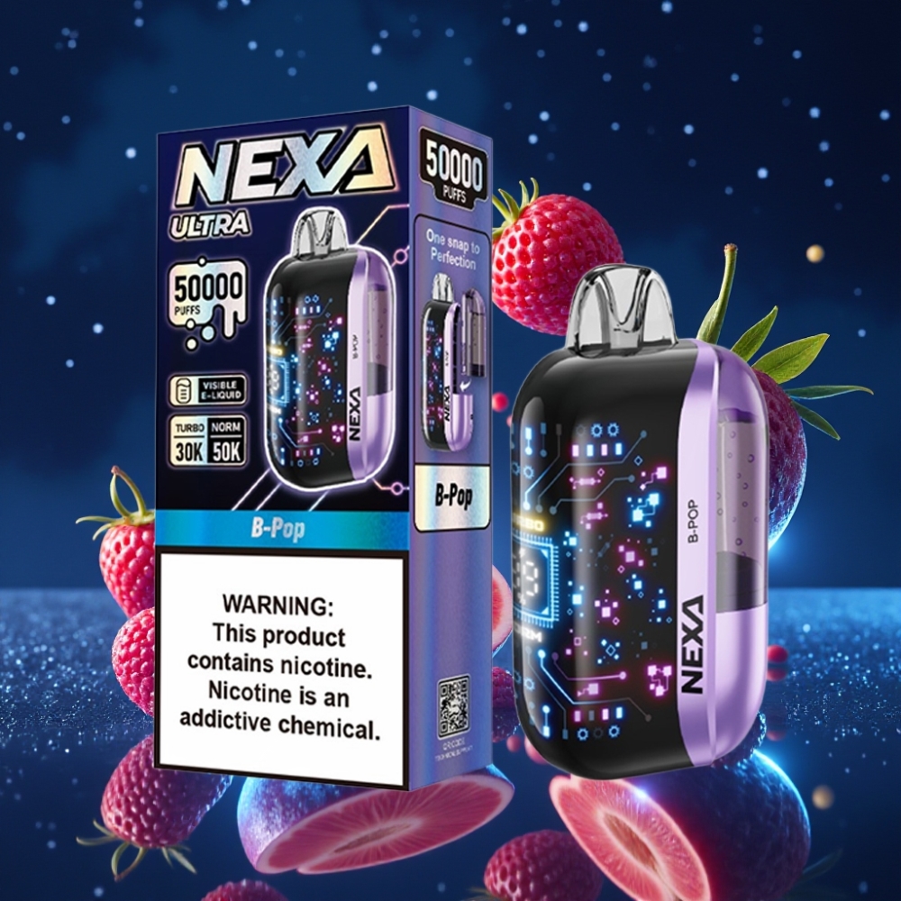 NEXA Ultra 50K 20ml 5% Nikotiini 50000 Tlõmmet Dual Mesh Ekraaniga Ühekordne Vape