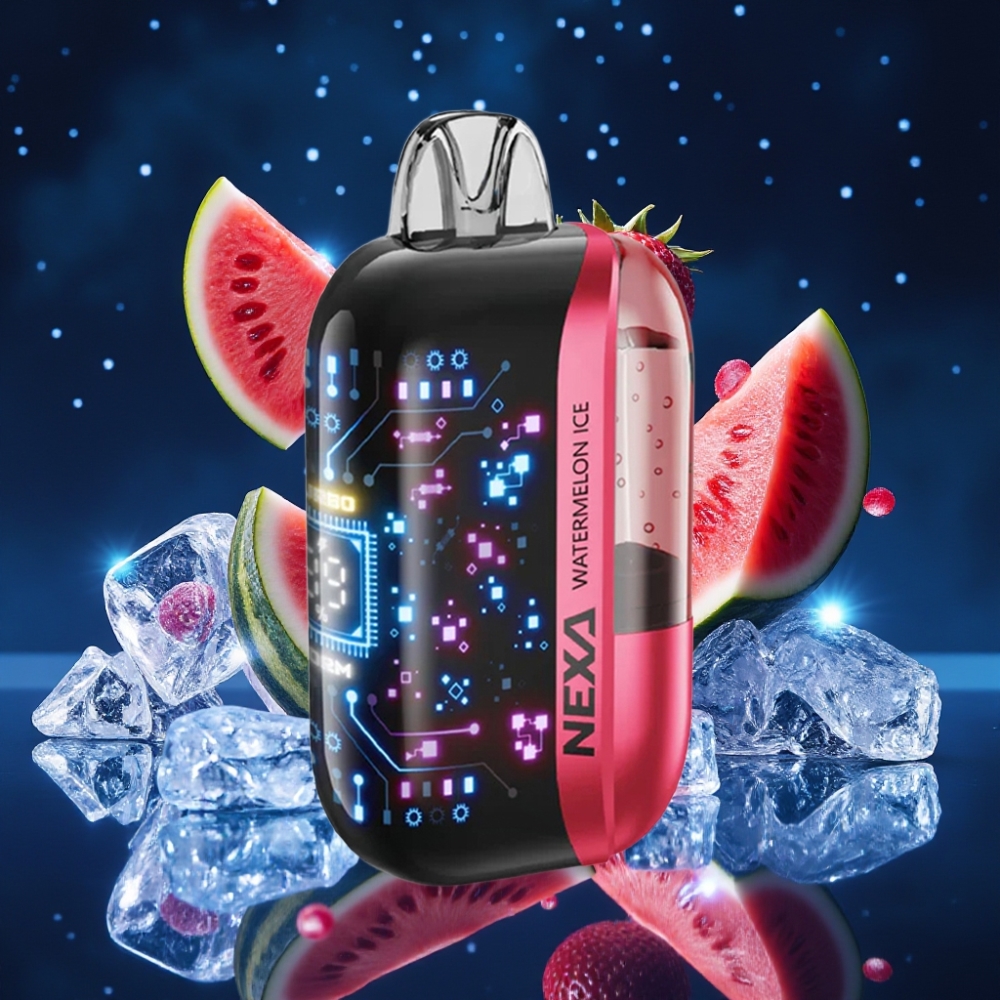 NEXA Ultra 50K Ühekordne Vape 20ml 50000 Puffs 5% Nikotiini Vesimelonijää 0.9ohm Dual Mesh 3D Kumer Ekraan Type-C Laadimine