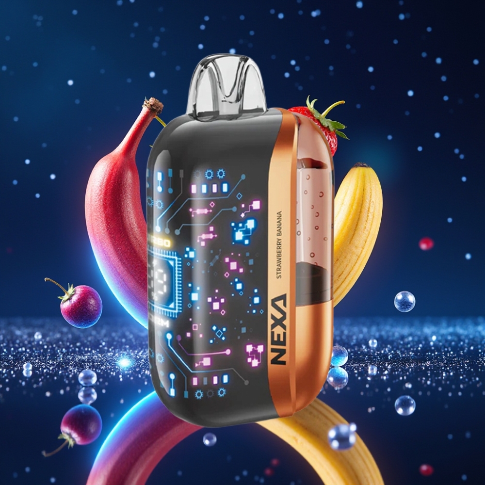 NEXA Ultra 50K Ühekordne Vape 20ml 5% 50000 Puffs Maasika-Banaan