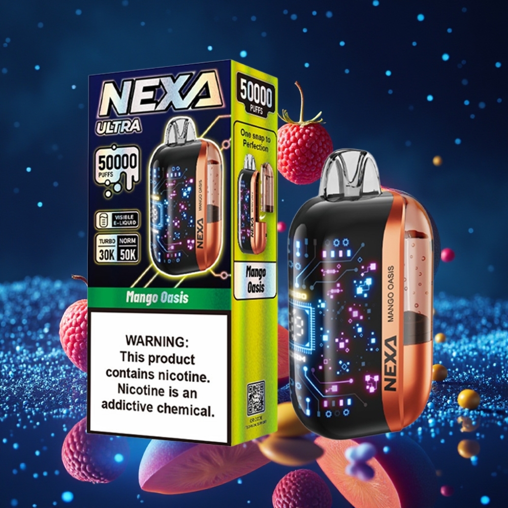 NEXA Ultra 50K Ühekordne Vape 20ml 5% Mango Oasis 800mAh 3D Curved Screen