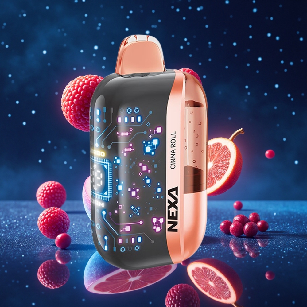 NEXA Ultra 50K Ühekordne Vape 20ml 800mAh 5% Cinna Roll 0.9ohm Dual Mesh 3D Curved Screen Type-C