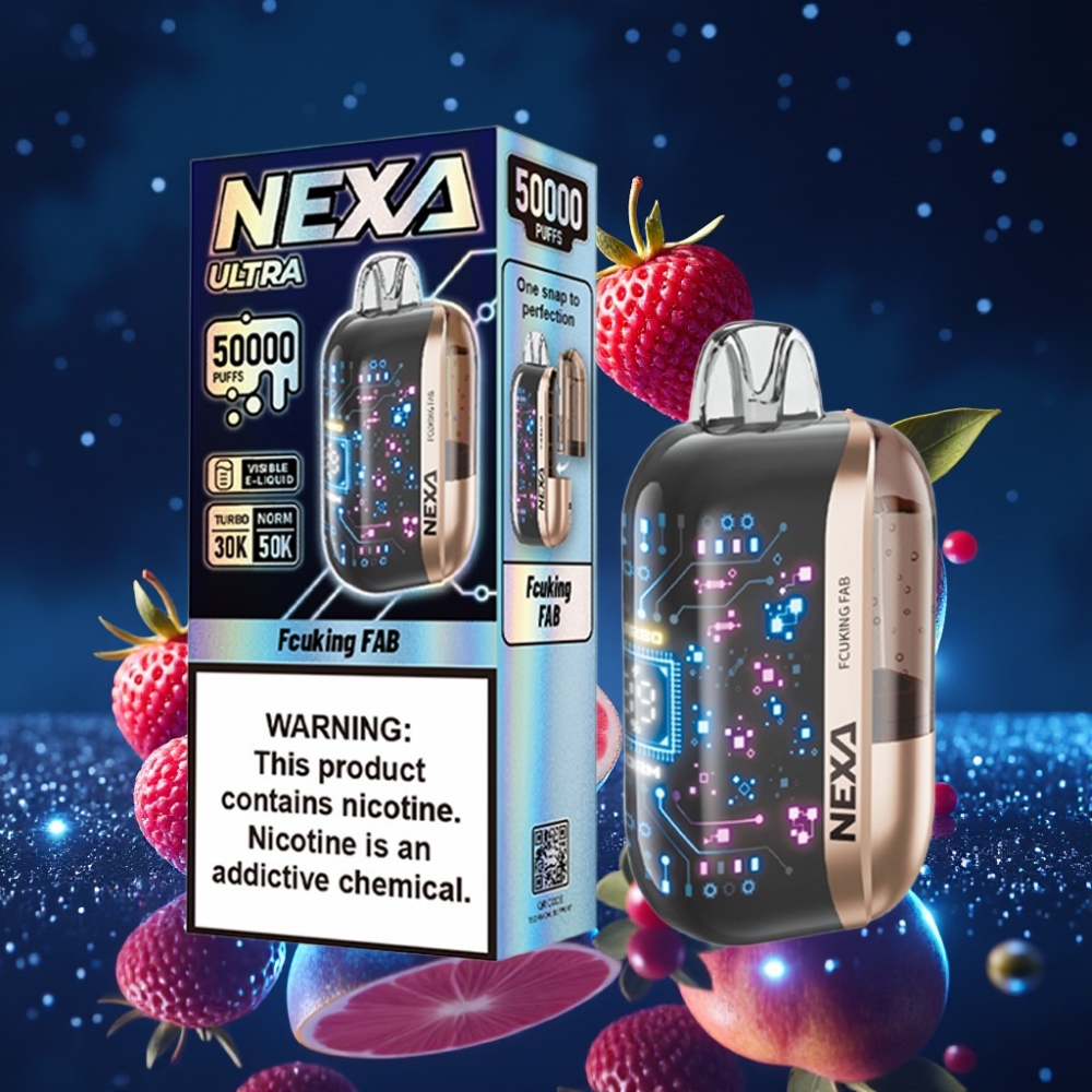 NEXA Ultra 50K Ühekordne Vape 20ml 800mAh 5% Nikotiini 3d Kumer Ekraan