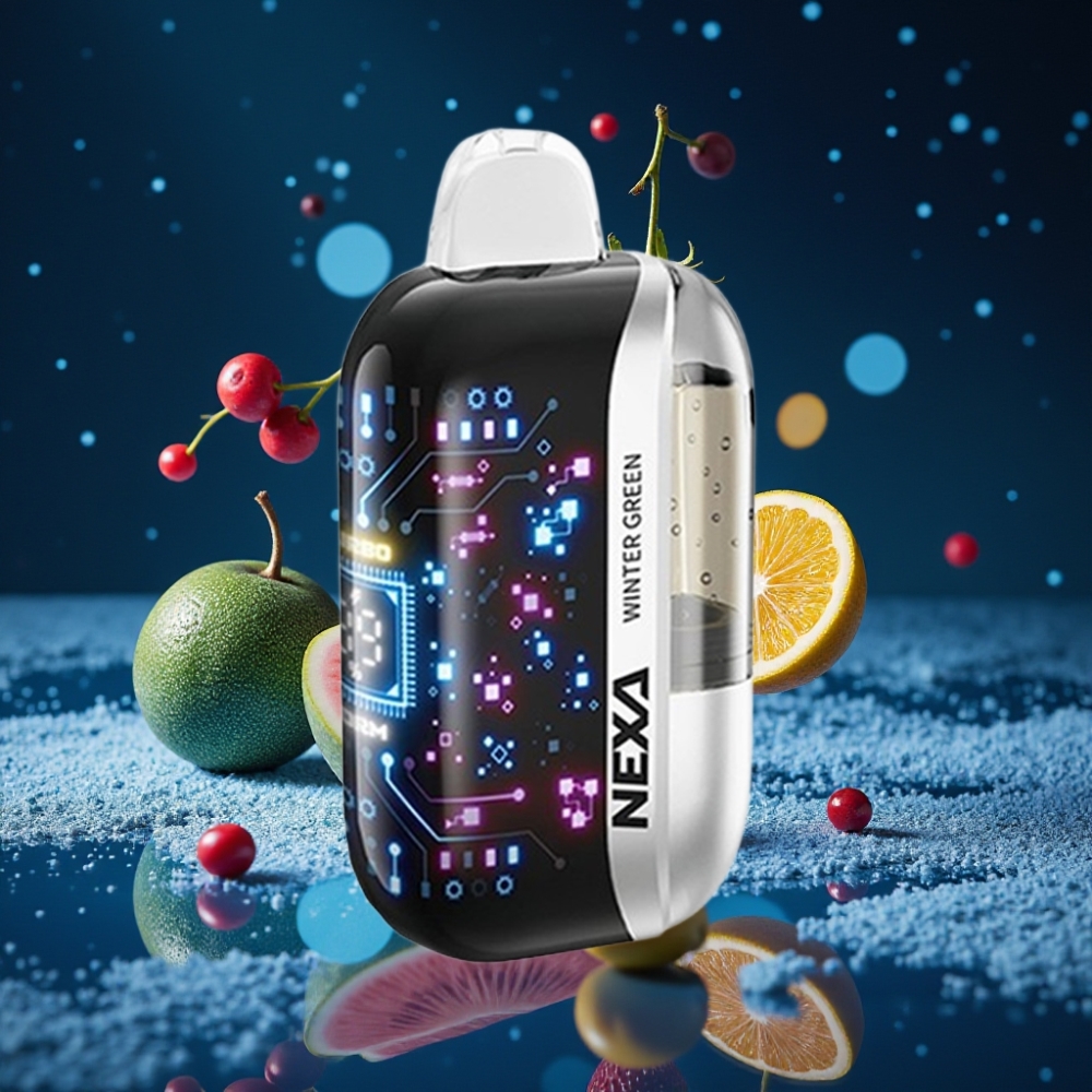 NEXA Ultra 50K Ühekordne Vape Taline Roheline 20ml 800mAh 5% Nikotiini 0.9ohm Dual Mesh Kuvar Type-C Laadimine