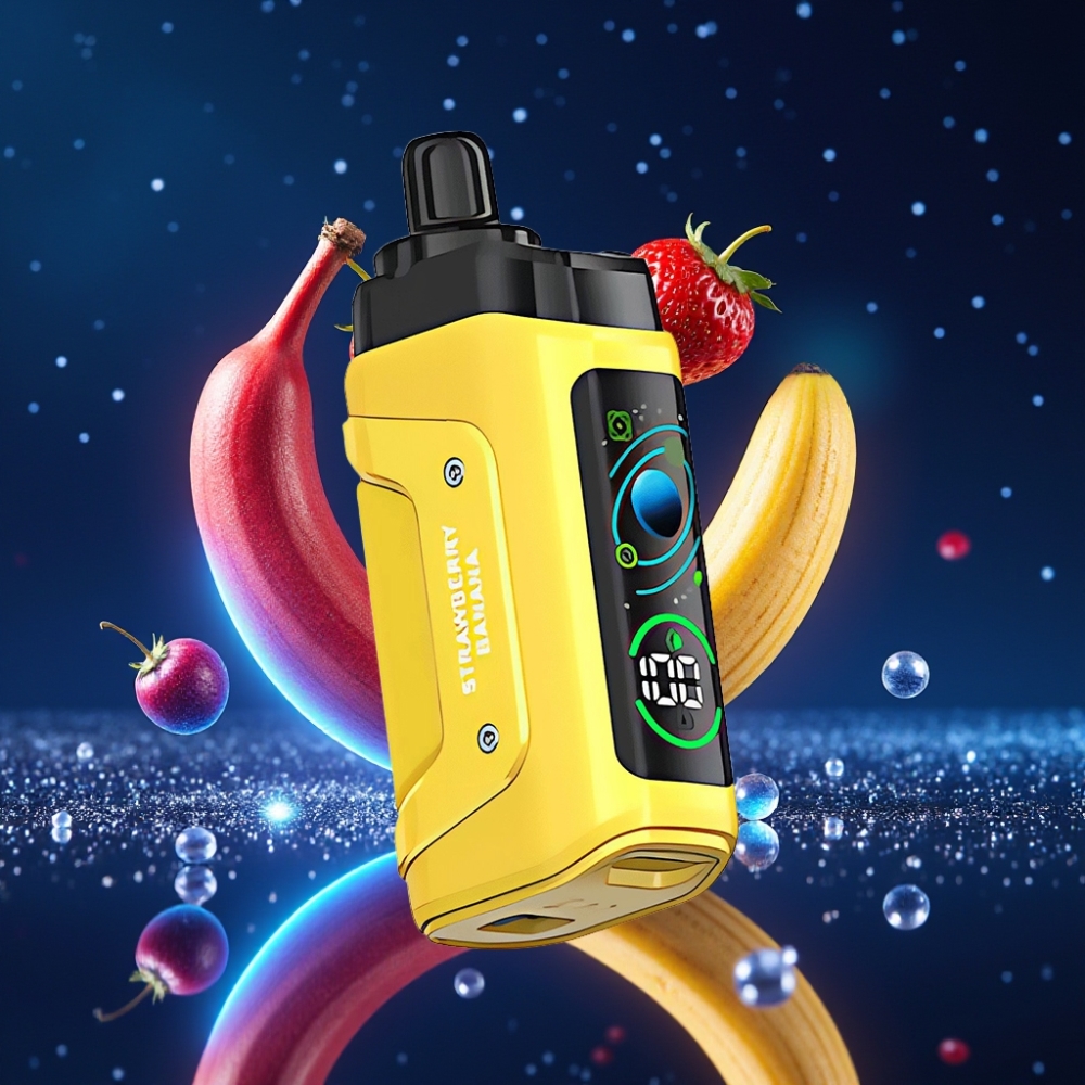 Razz Bar 45000 Põhku Ühekordne Vape Maasikas-Banaan, 1.0 Ohm Mesh Coil, Reguleeritav Õhuvool, 650 Mah Akuga, Type-C Laadimisega, 20 mg/ml Nikotiinitugevus