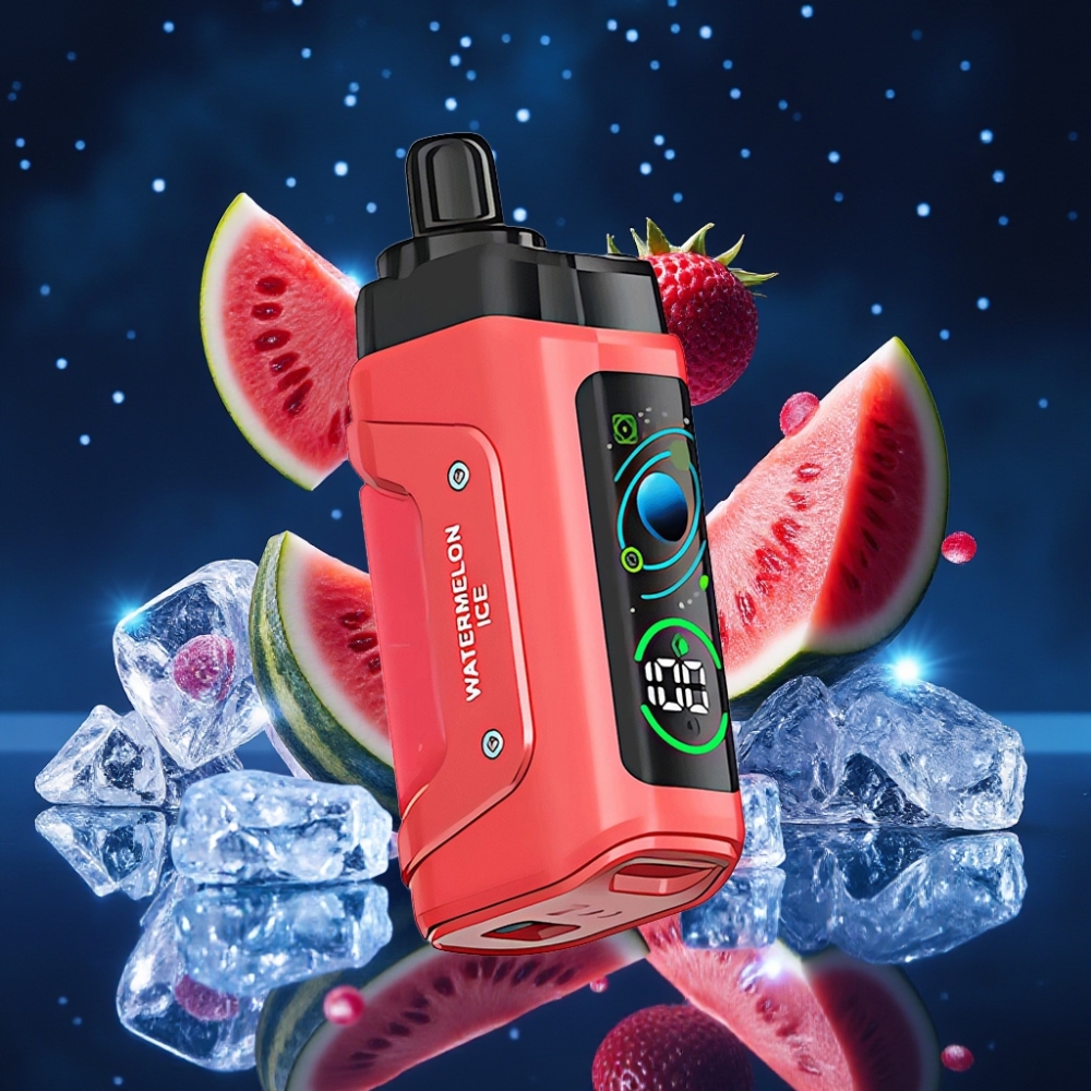 Razz Bar 45000 Puffs Ühekordne Vape 1.0 Ohm Mesh Coil Type-C Rechargeable 20 mg/ml Nikotiinitugevusega Arbuusi-Jää Maitseline