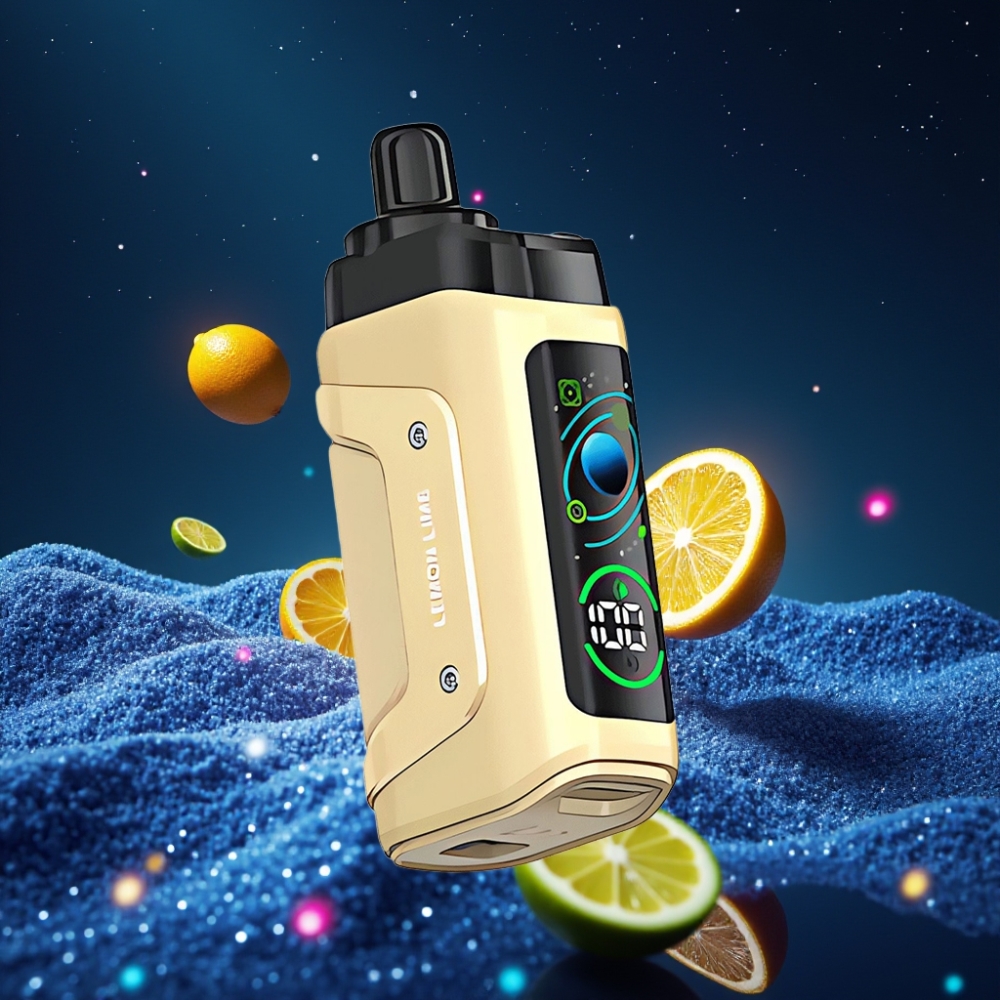 Razz Bar 45000 Puhangut Ühekordne Vape Sidruni-Laimi, 1.0 Ohm Mesh Coil, Reguleeritav Õhuvool, 650 Mah Akuga, Type-C Laadimisega, 20 mg/ml Nikotiinitugevus
