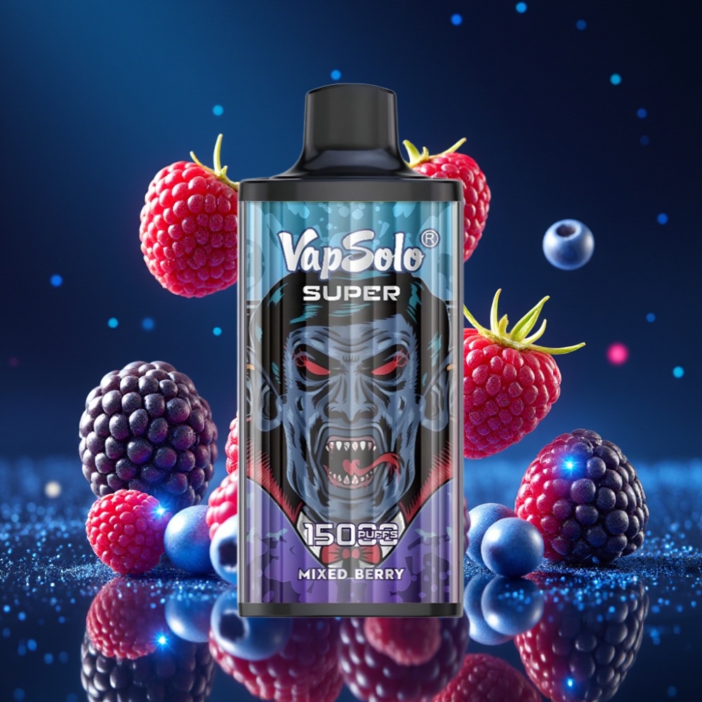 Vapsolo Super 15000 Puffs Ühekordne Vape 40ml Segamustikaid Tüüp-C Laadimine 850mah Mesh Coil