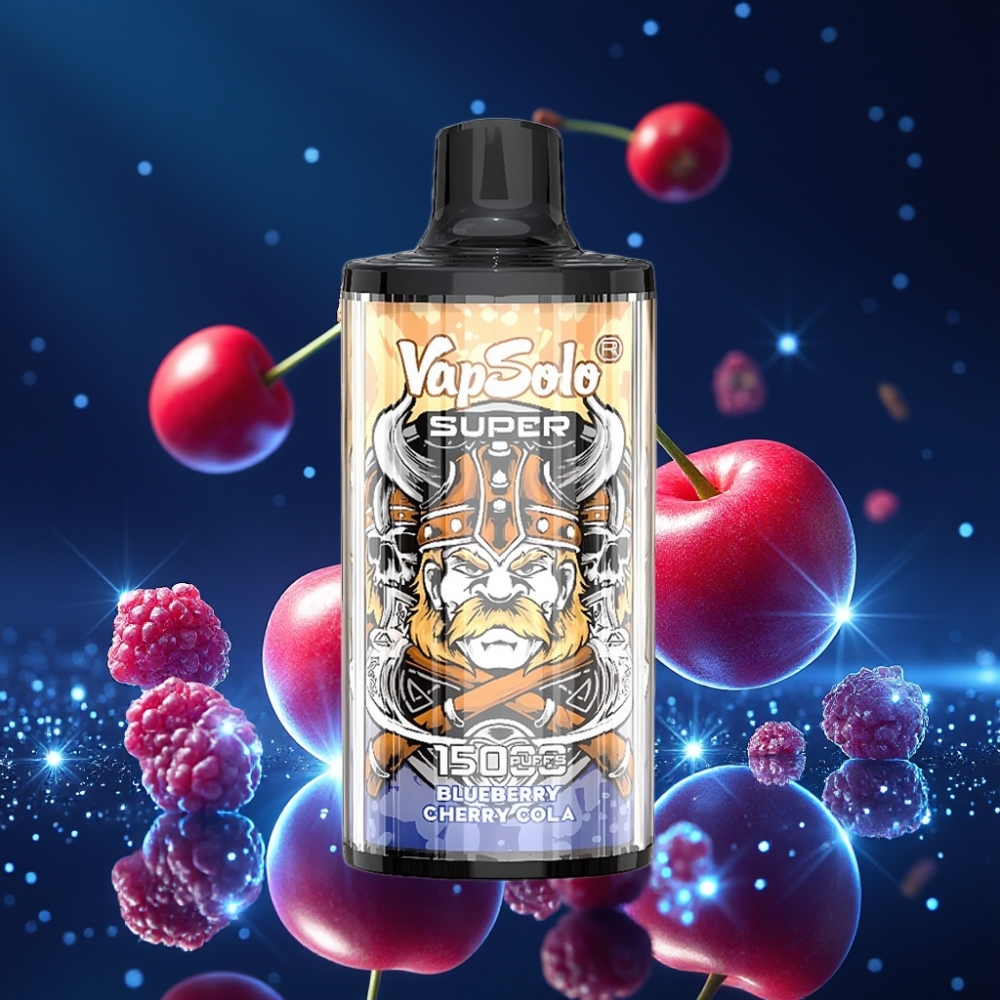 Vapsolo Super 15000 Puffs Ühekordne Vape Kirsi-Kola 40ml / 20 mg/ml-50 mg/ml / 850mAh Mesh Coil / Type-C