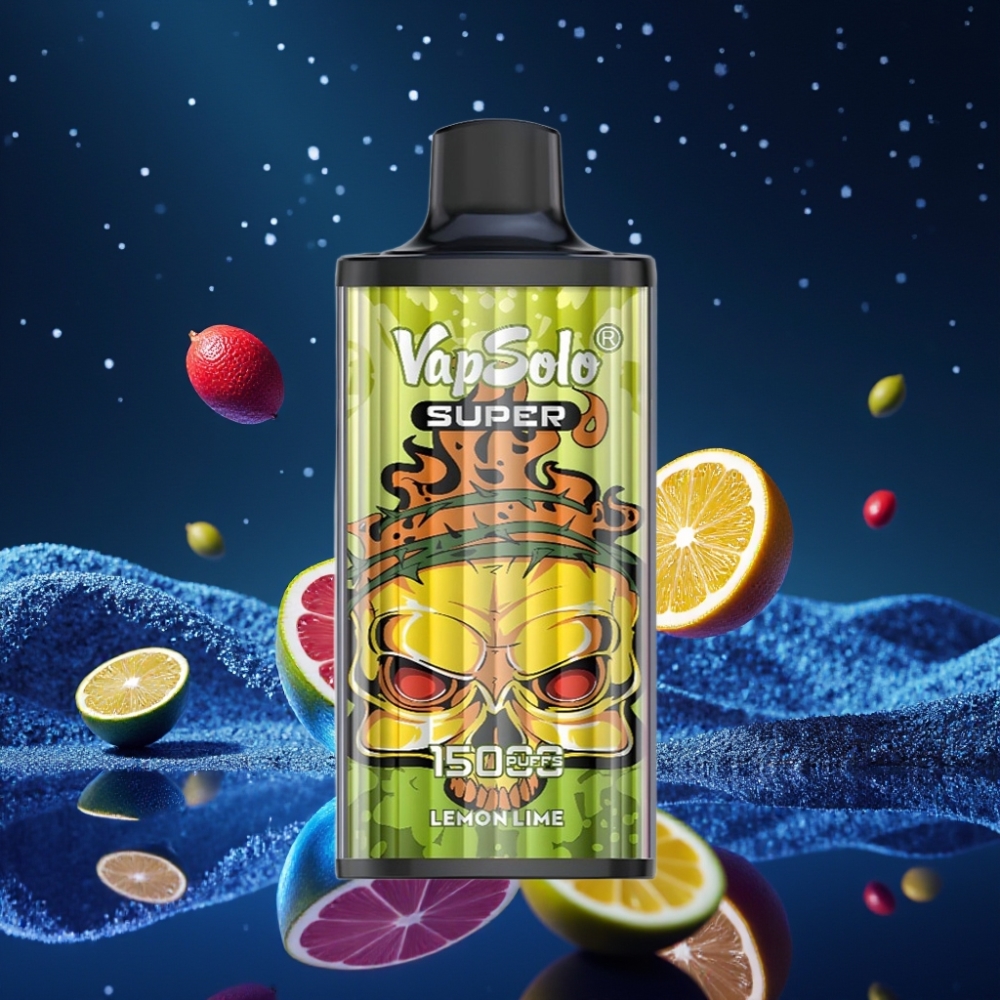 Vapsolo Super 15000 Puffs Ühekordne Vape Lima Sidrun 40ml 850mAh Type-C