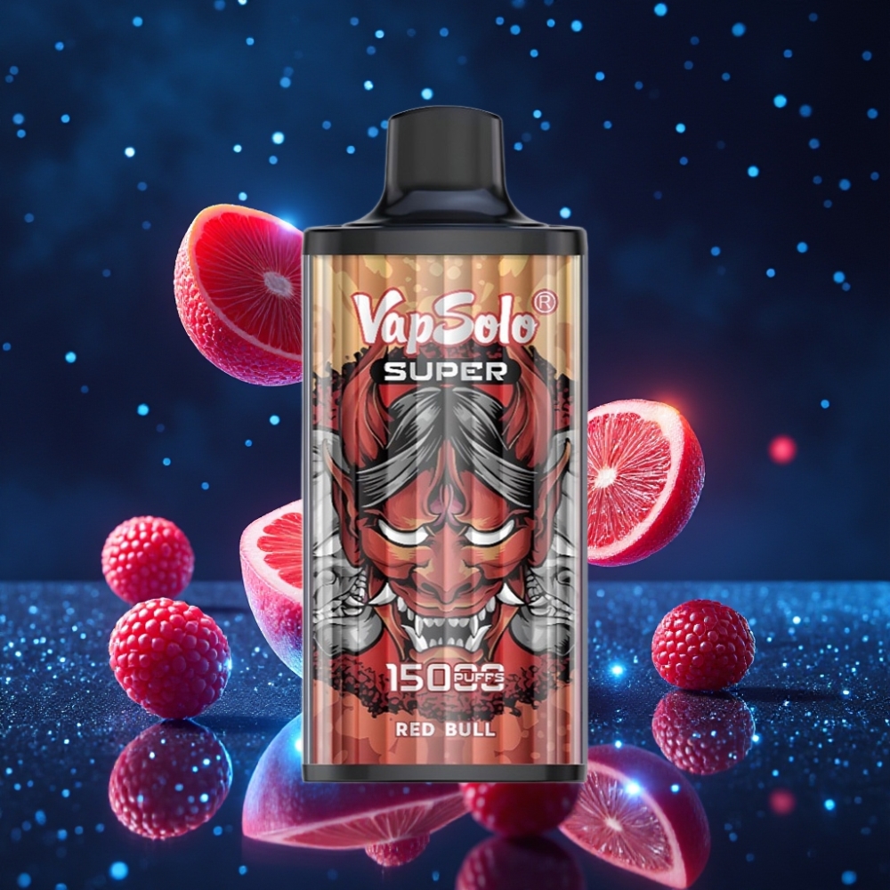 Vapsolo Super 15000 Puffs Ühekordne Vape Punane Sõdur 40ml E-vedelik, 850mAh aku, Type-C laadimine
