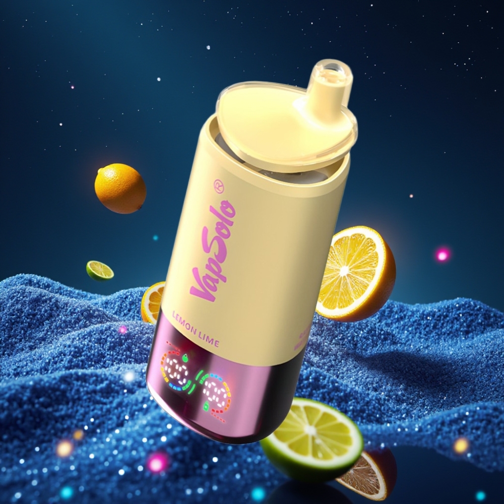 VapSolo Triple 30000 Puffs Ühekordne Vape Sidruni-Laimi, 40ml, 20 mg/ml või 50 mg/ml, Type-C Laadimine, 3 õlipaaki