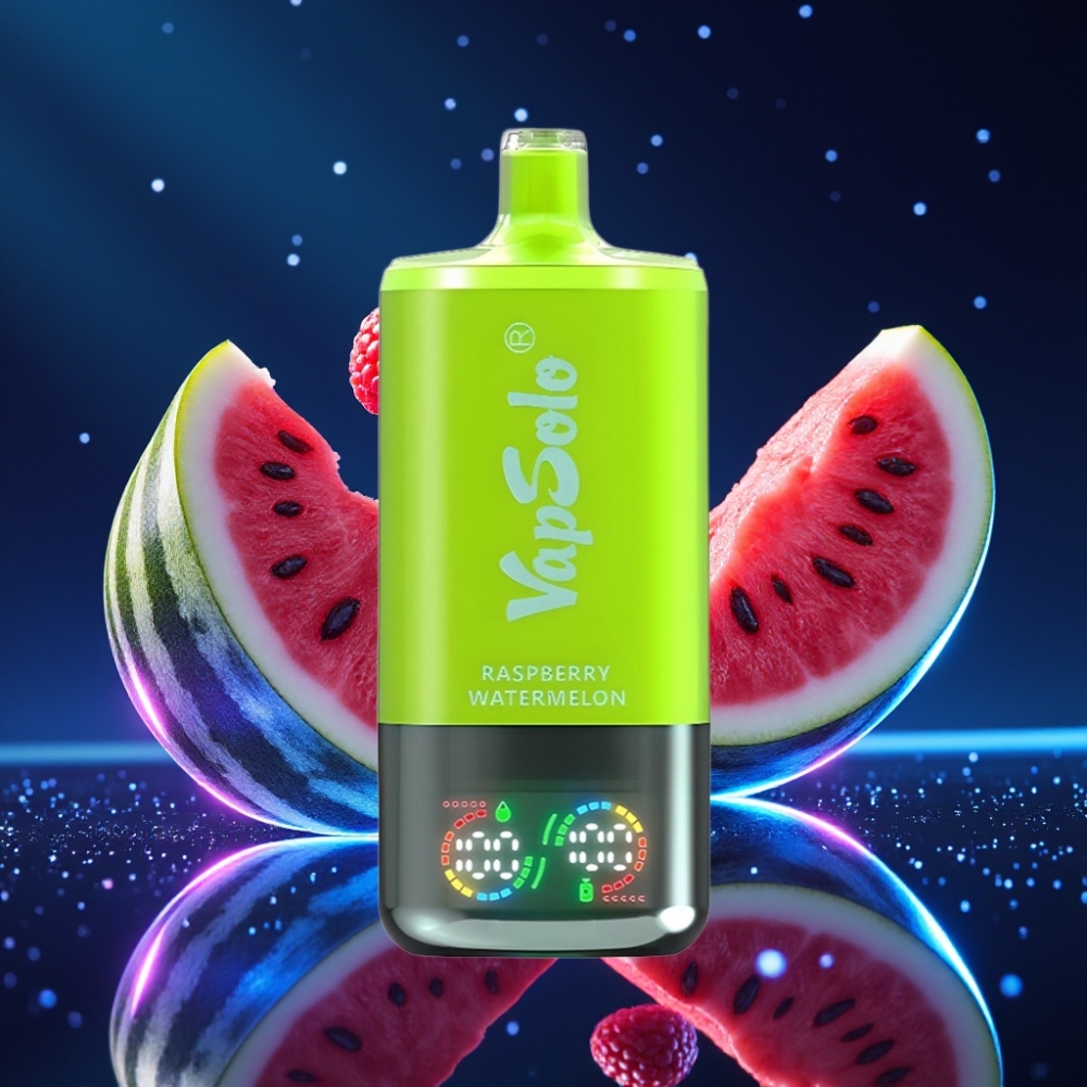 Vapsolo Triple 30000 Puffs Disposabelne Vape Vaarikas-Arbuus, 40ml e-vedelik, 20 mg/ml või 50 mg/ml nikotiini, Type-C laadimine