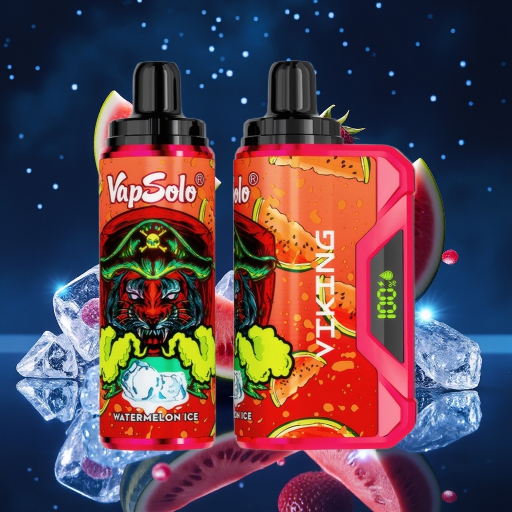VapSolo VIKING 12000 Puffs 22ml Ühekordne Vape Arbuusi-Jää Type-C Laadimisega