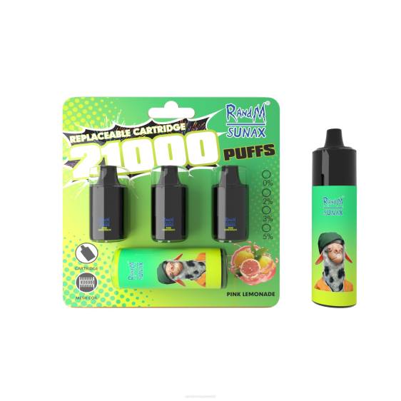 RandM Sunax 21000 õhuvoolu juhtpuldi vahetatav vape seade 1tk 2X4T269 RandM tornado price roosa limonaad