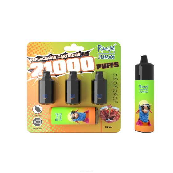 RandM Sunax 21000 õhuvoolu juhtpuldi vahetatav vape seade 1tk 2X4T270 tornado vape flavours segatud marjad