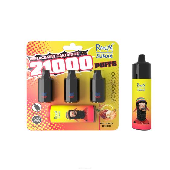 RandM Sunax 21000 õhuvoolu juhtpuldi vahetatav vape seade 1tk 2X4T272 RandM vape tallinn punane õun sidrun