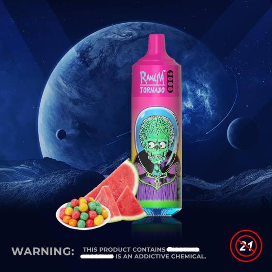RandM Tornado 9000 vape pod seade 1tk versioon 1 2X4T130 tornado vape flavours arbuusi närimiskumm