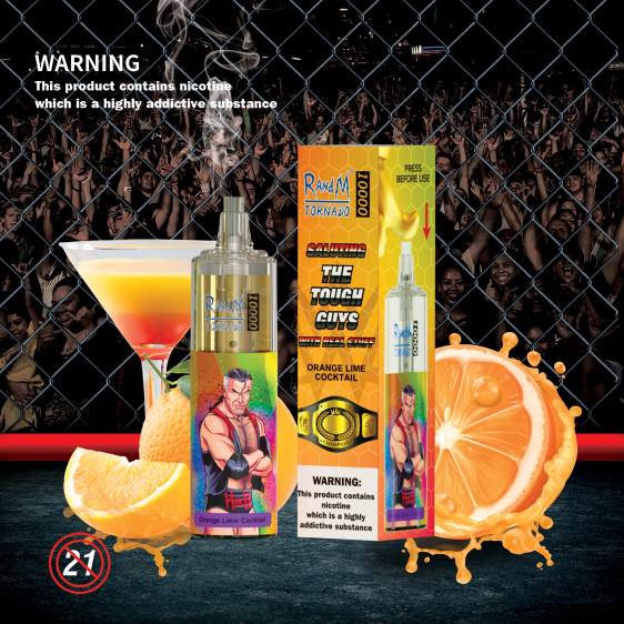 RandM Tornado 10000 õhuvoolu reguleeriv vape seade 1tk 2X4T110 tornado vape flavours piparmündi mentool