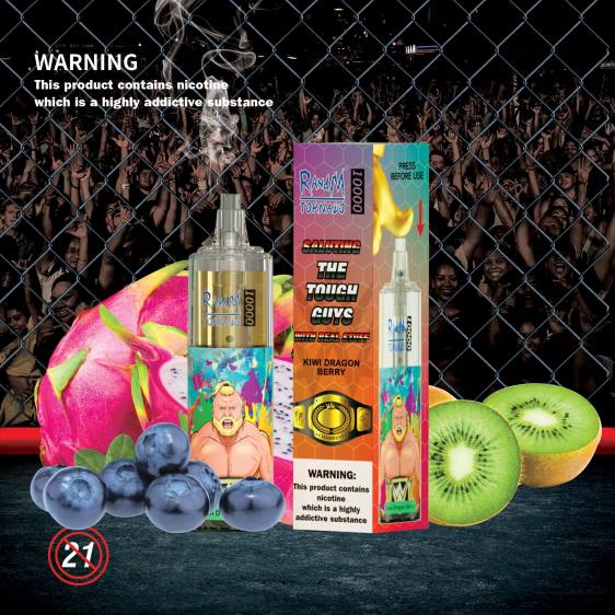 RandM Tornado 10000 õhuvoolu reguleeriv vape seade 1tk 2X4T110 tornado vape flavours piparmündi mentool