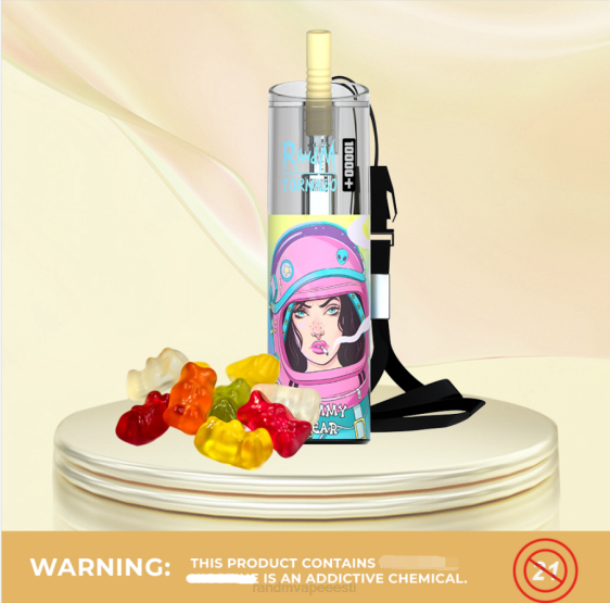 RandM Tornado 10000 plus õhuvoolu reguleeriv vape seade 1tk 2X4T85 RandM disposable vape virsiku mango