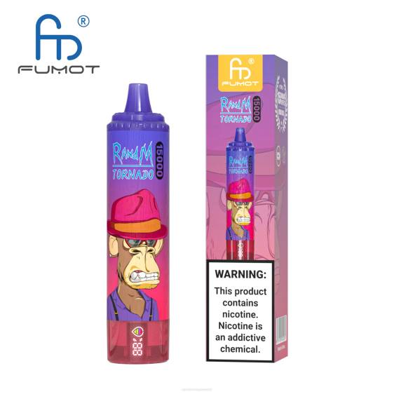 Fumot RandM Tornado 15000 vape seade aku ja ejuice ekraaniga versioon 1 2X4T23 RandM tornado eesti ananassi jää