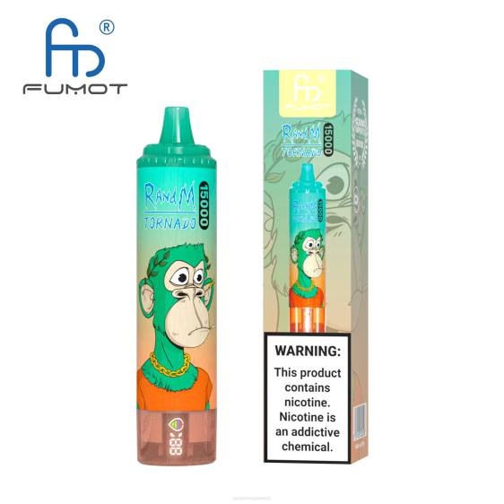Fumot RandM Tornado 15000 vape seade aku ja ejuice ekraaniga versioon 1 2X4T23 RandM tornado eesti ananassi jää
