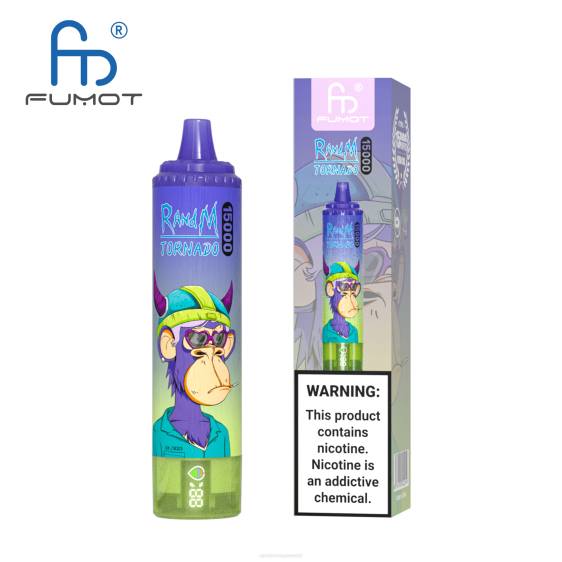 Fumot RandM Tornado 15000 vape seade aku ja ejuice ekraaniga versioon 1 2X4T23 RandM tornado eesti ananassi jää
