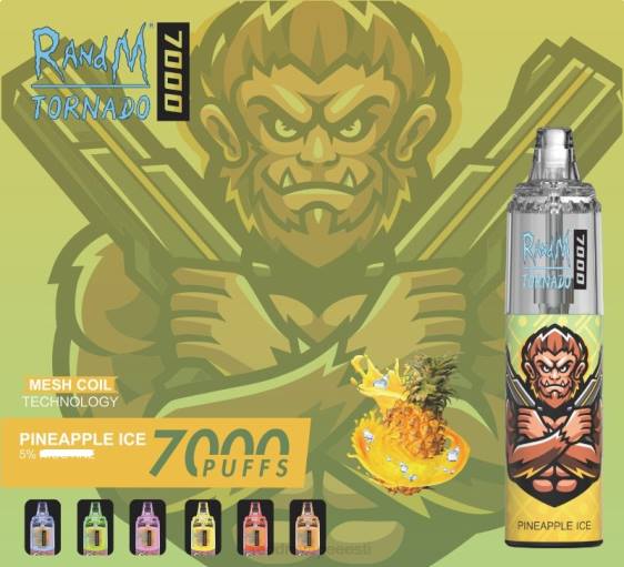 RandM Tornado 7000 õhuvoolu reguleeriv vape seade 1tk 2X4T170 tornado vape flavours mango jääl